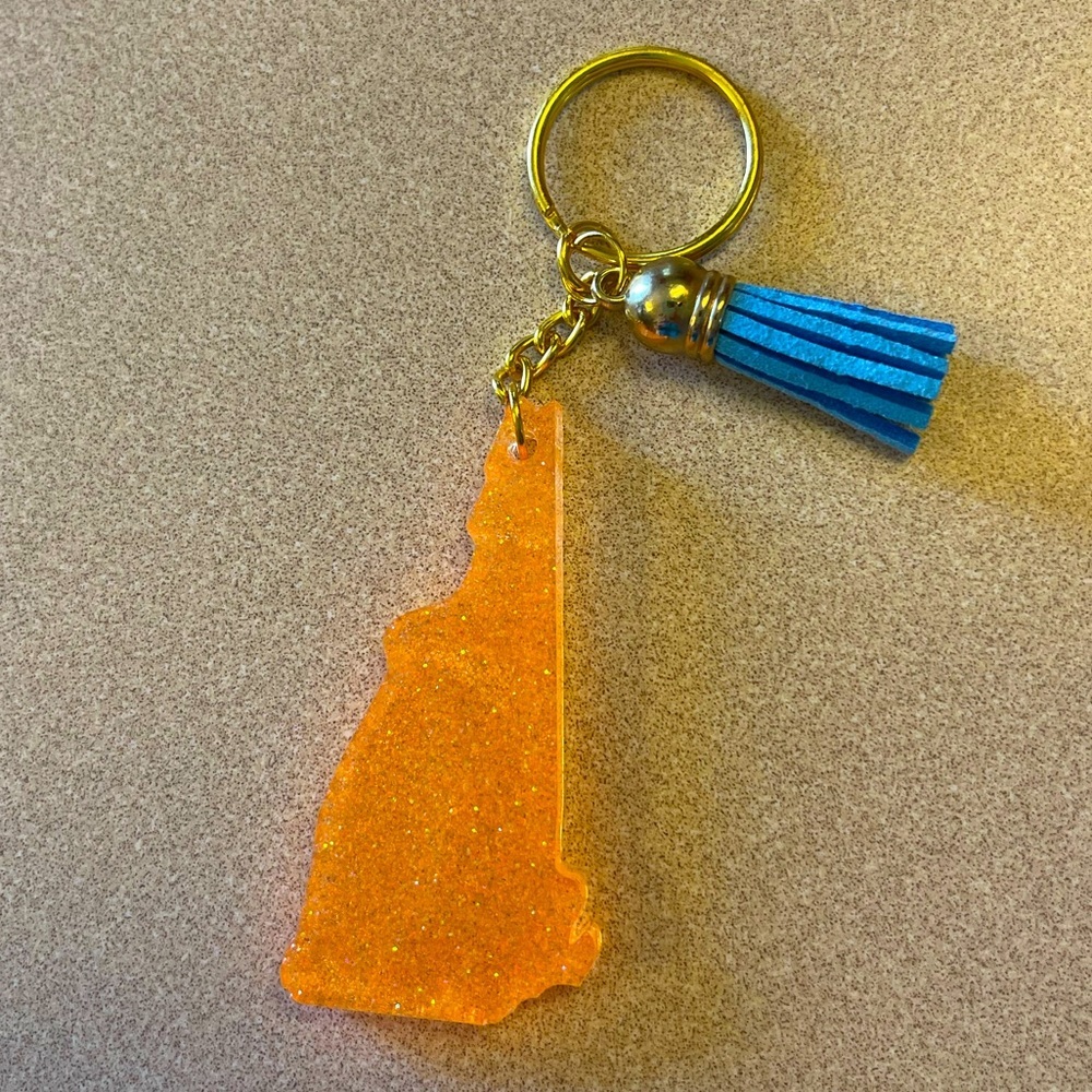 Handmade U.S. State Keychain - New Hampshire